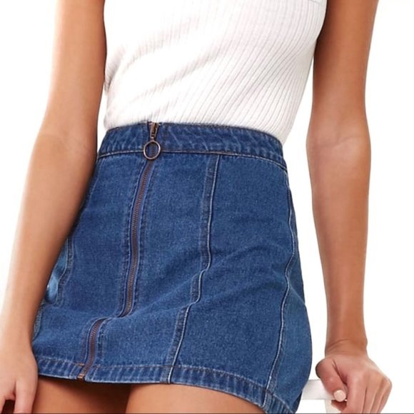 Forever 21 Dresses & Skirts - Forever 21 | Denim Wrap Skirt